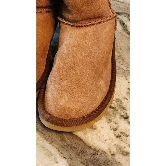 UGG CLASSIC TALL  11" CALF HIGH BOOTS COLOR BROWN 100% LEATHER SHEEPSKIN SIZE 6W - Picture 9 of 12